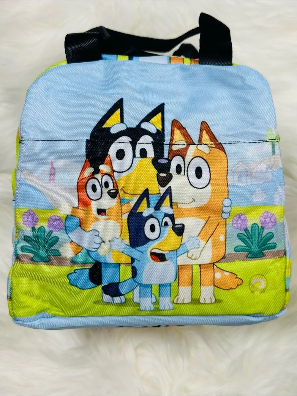 Bluey Family Print Kids lunch box - Blue & Yellow